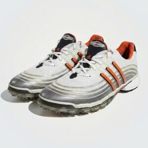 Adidas Powerband Sport Golf Shoes White Orange Mens Size 12
